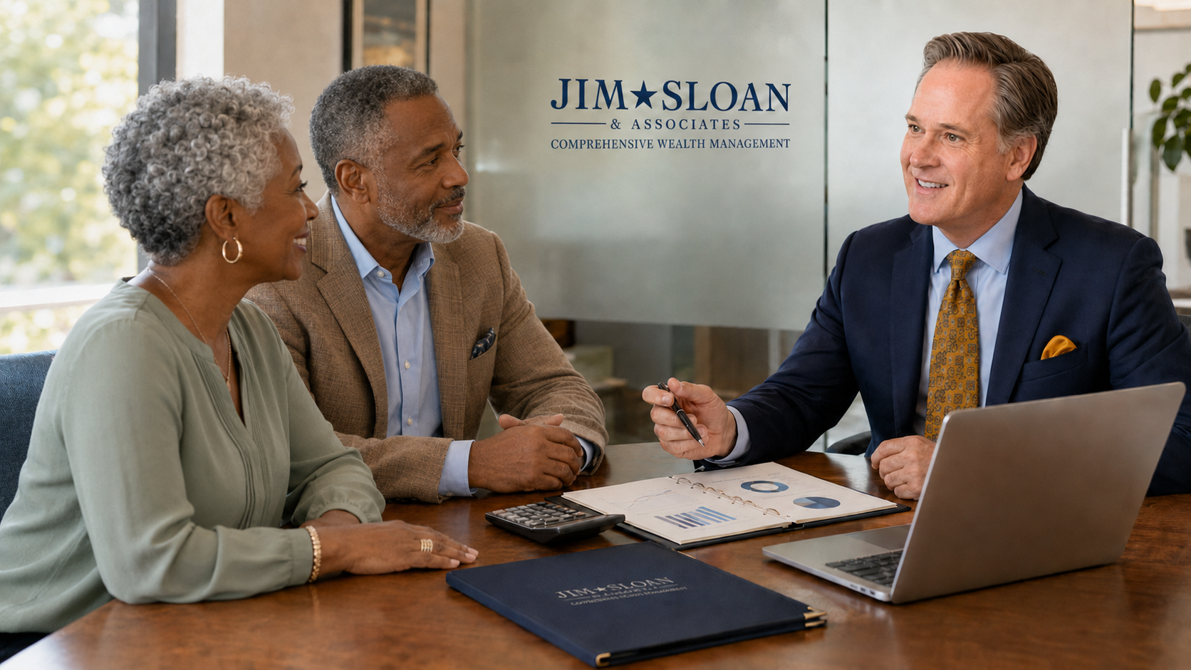 Jim Sloan helping clients understand their current financial position